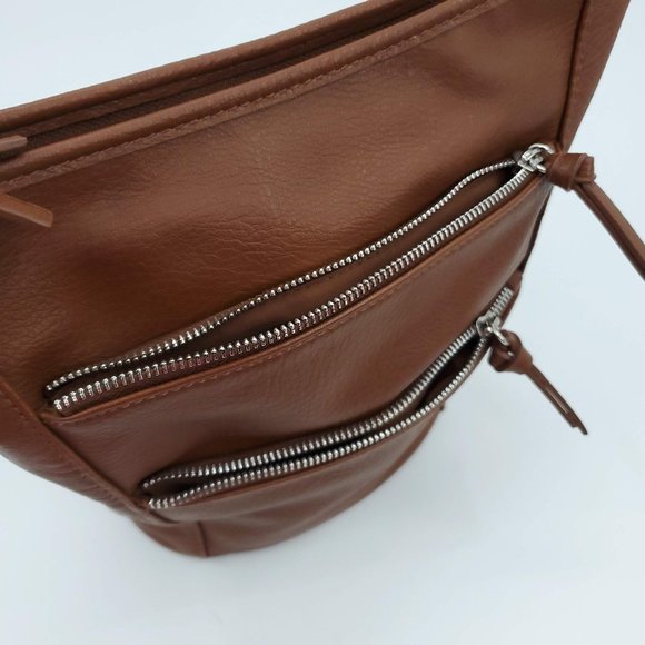 Liz Claiborne Zippered Faux Leather Crossbody - Picture 3 of 9